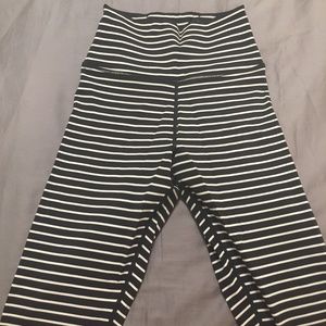 GLYDER Farther 7/8 "Black/White Stripe" Legging